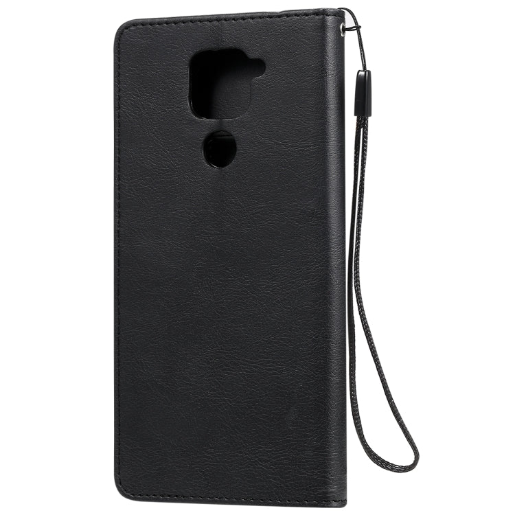For Xiaomi Redmi Note 9 / 10X 4G Solid Color Horizontal Flip Protective Leather Case with Holder & Card Slots & Wallet & Lanyard