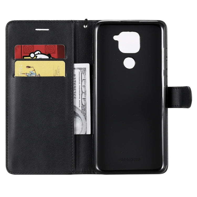 For Xiaomi Redmi Note 9 / 10X 4G Solid Color Horizontal Flip Protective Leather Case with Holder & Card Slots & Wallet & Lanyard