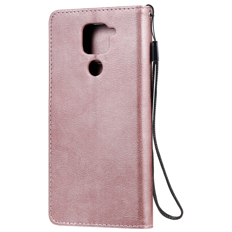 For Xiaomi Redmi Note 9 / 10X 4G Solid Color Horizontal Flip Protective Leather Case with Holder & Card Slots & Wallet & Lanyard