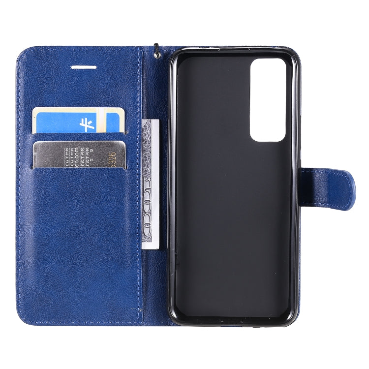 For Huawei nova 7 Solid Color Horizontal Flip Protective Leather Case with Holder & Card Slots & Wallet & Lanyard