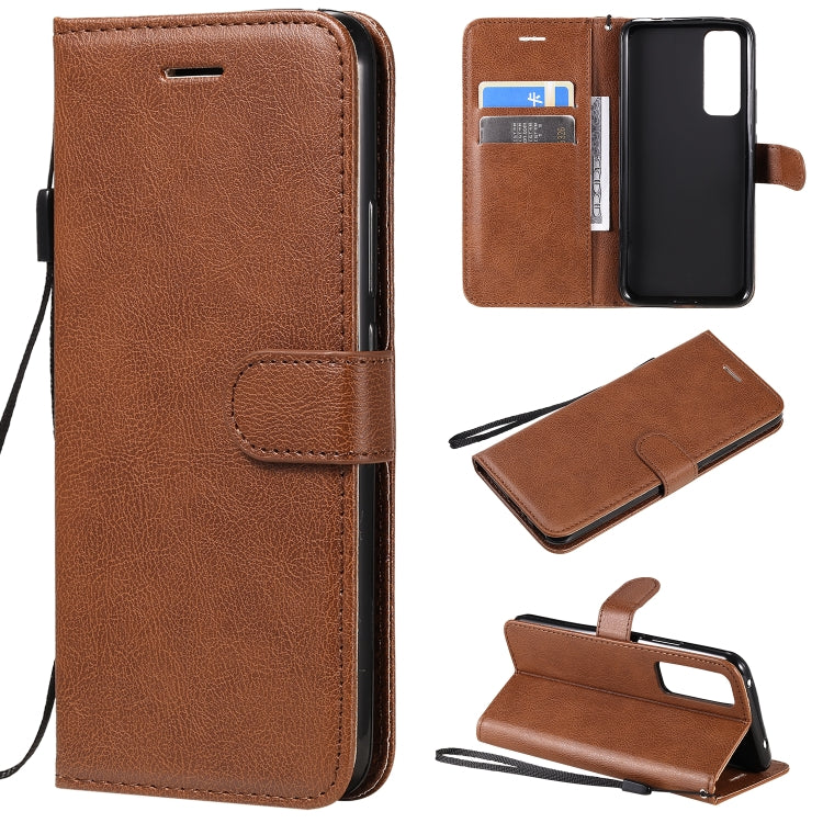 For Huawei nova 7 Solid Color Horizontal Flip Protective Leather Case with Holder & Card Slots & Wallet & Lanyard