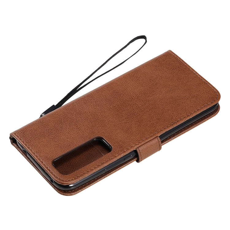 For Huawei nova 7 Solid Color Horizontal Flip Protective Leather Case with Holder & Card Slots & Wallet & Lanyard