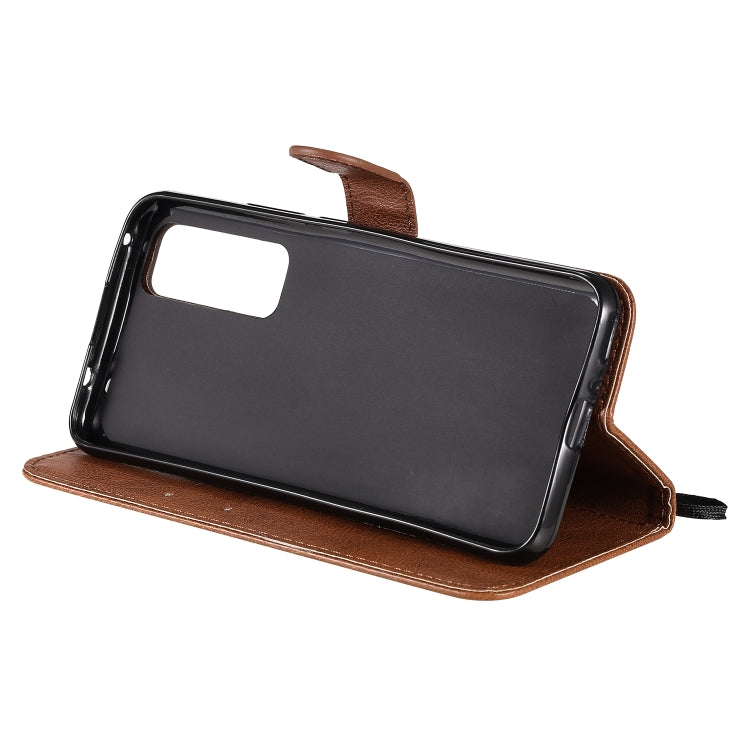 For Huawei nova 7 Solid Color Horizontal Flip Protective Leather Case with Holder & Card Slots & Wallet & Lanyard