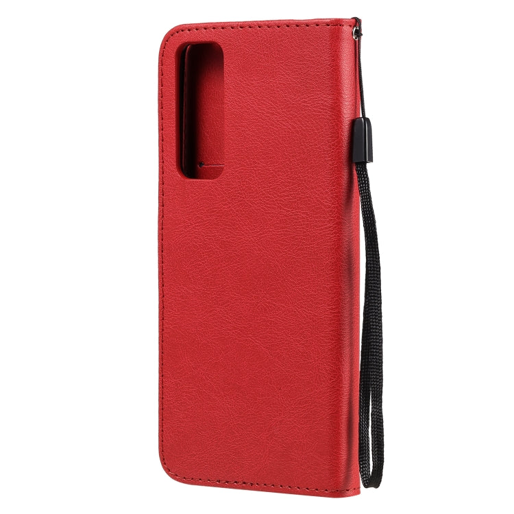 For Huawei nova 7 Solid Color Horizontal Flip Protective Leather Case with Holder & Card Slots & Wallet & Lanyard
