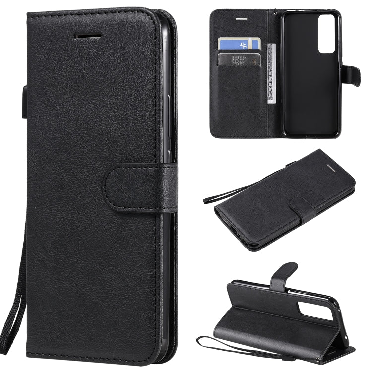 For Huawei nova 7 Solid Color Horizontal Flip Protective Leather Case with Holder & Card Slots & Wallet & Lanyard