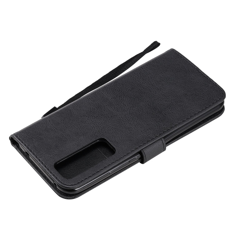 For Huawei nova 7 Solid Color Horizontal Flip Protective Leather Case with Holder & Card Slots & Wallet & Lanyard