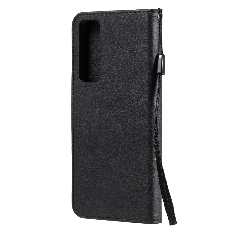 For Huawei nova 7 Solid Color Horizontal Flip Protective Leather Case with Holder & Card Slots & Wallet & Lanyard