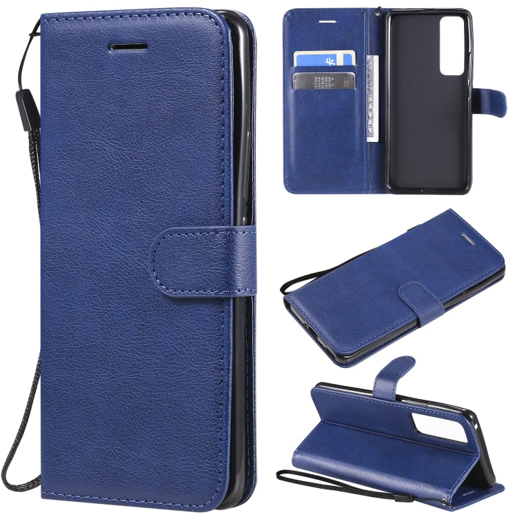 For Huawei nova 7 Pro Solid Color Horizontal Flip Protective Leather Case with Holder & Card Slots & Wallet & Lanyard