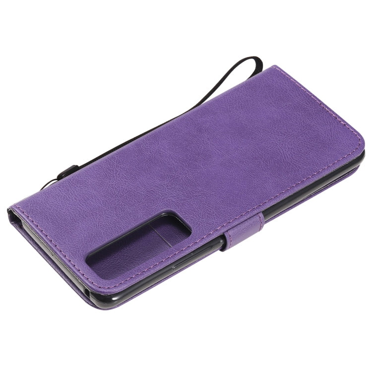 For Huawei nova 7 Pro Solid Color Horizontal Flip Protective Leather Case with Holder & Card Slots & Wallet & Lanyard