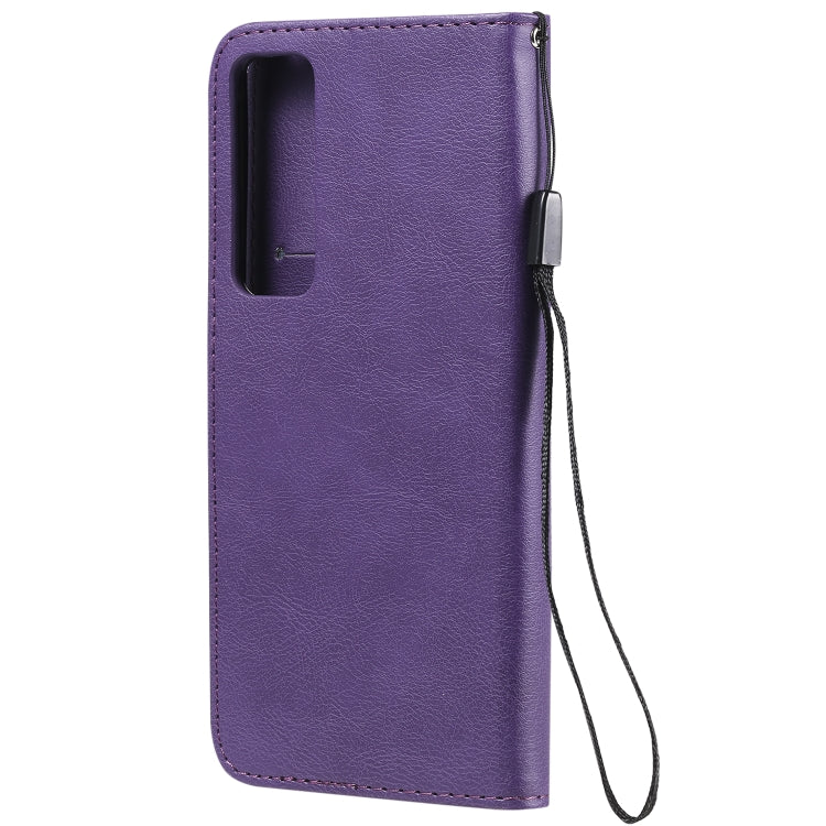 For Huawei nova 7 Pro Solid Color Horizontal Flip Protective Leather Case with Holder & Card Slots & Wallet & Lanyard