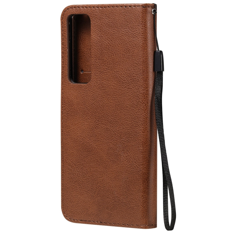 For Huawei nova 7 Pro Solid Color Horizontal Flip Protective Leather Case with Holder & Card Slots & Wallet & Lanyard