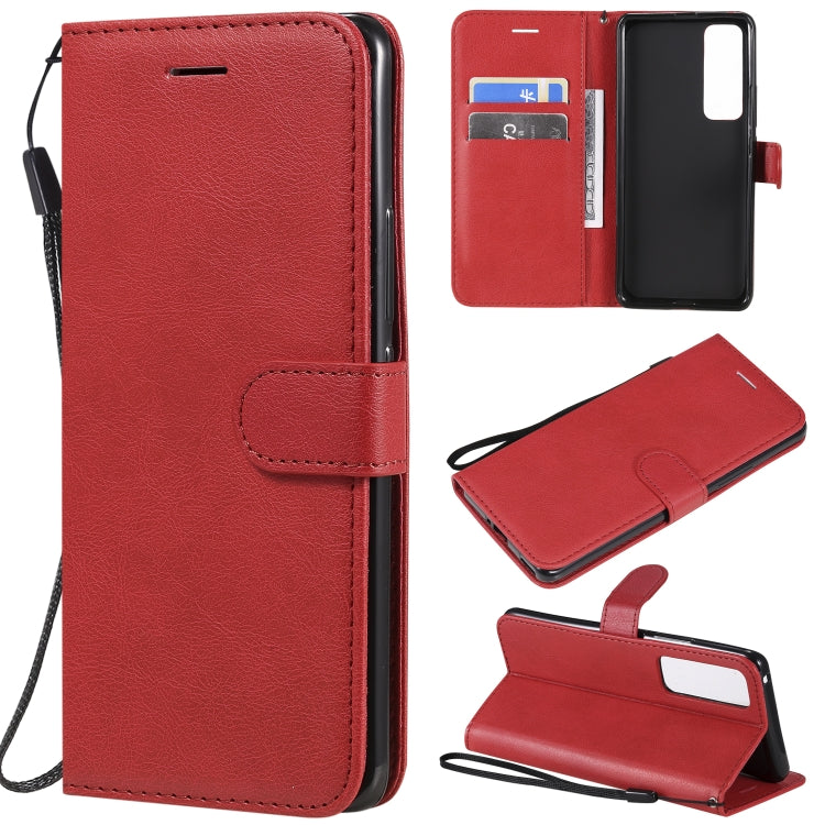 For Huawei nova 7 Pro Solid Color Horizontal Flip Protective Leather Case with Holder & Card Slots & Wallet & Lanyard