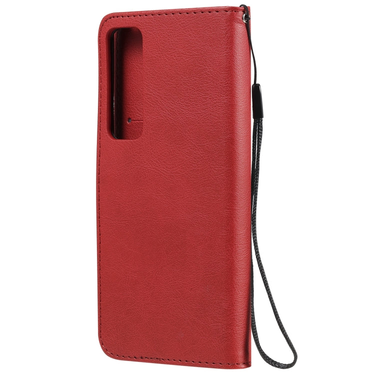 For Huawei nova 7 Pro Solid Color Horizontal Flip Protective Leather Case with Holder & Card Slots & Wallet & Lanyard