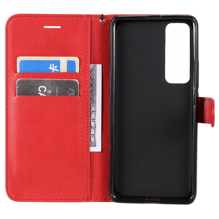 For Huawei nova 7 Pro Solid Color Horizontal Flip Protective Leather Case with Holder & Card Slots & Wallet & Lanyard