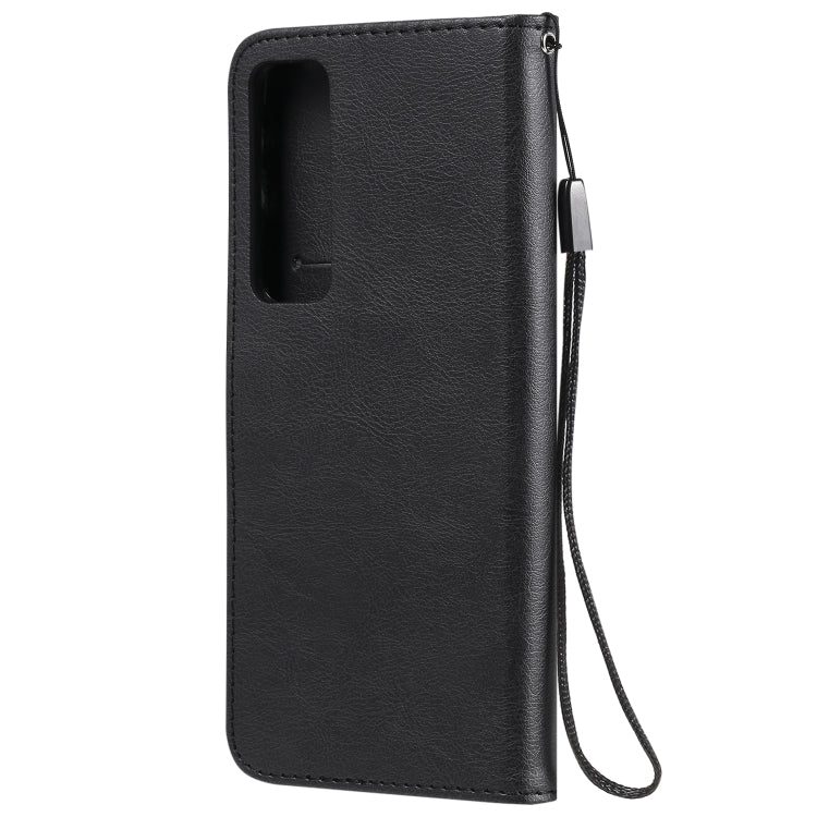 For Huawei nova 7 Pro Solid Color Horizontal Flip Protective Leather Case with Holder & Card Slots & Wallet & Lanyard