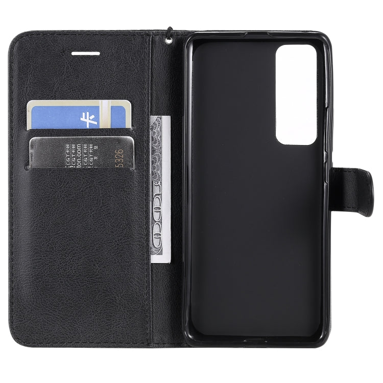 For Huawei nova 7 Pro Solid Color Horizontal Flip Protective Leather Case with Holder & Card Slots & Wallet & Lanyard