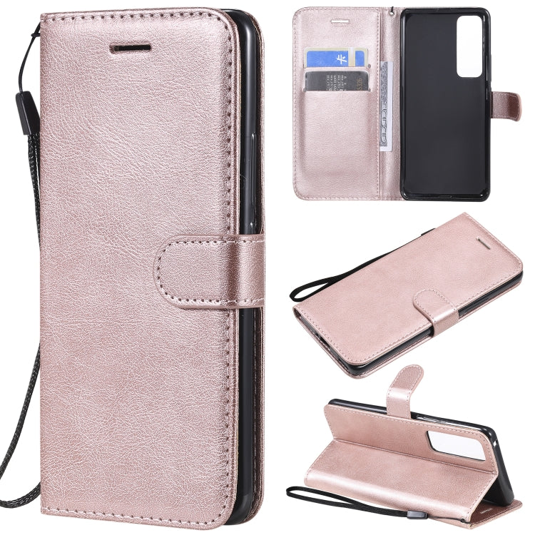 For Huawei nova 7 Pro Solid Color Horizontal Flip Protective Leather Case with Holder & Card Slots & Wallet & Lanyard