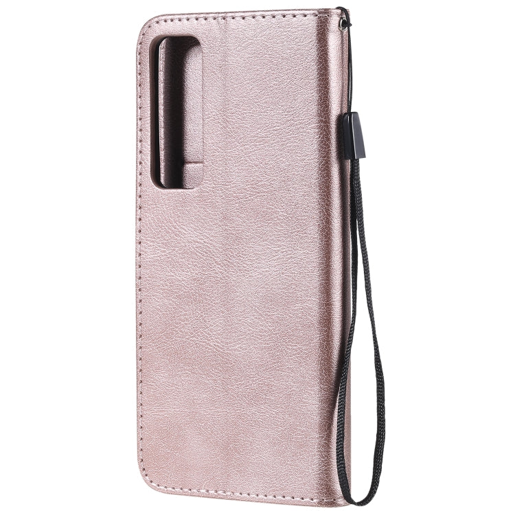 For Huawei nova 7 Pro Solid Color Horizontal Flip Protective Leather Case with Holder & Card Slots & Wallet & Lanyard