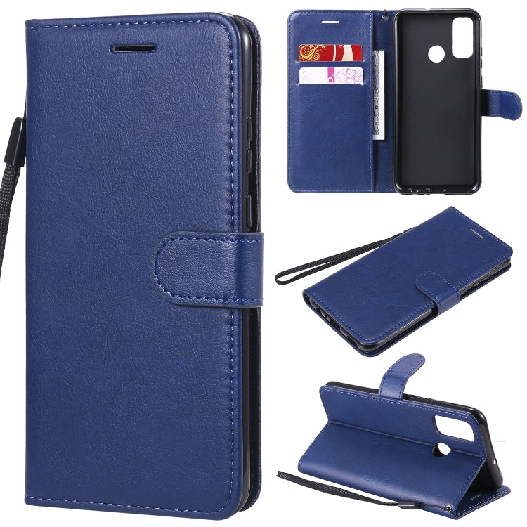 For Huawei P smart 2020 Solid Color Horizontal Flip Protective Leather Case with Holder & Card Slots & Wallet & Lanyard
