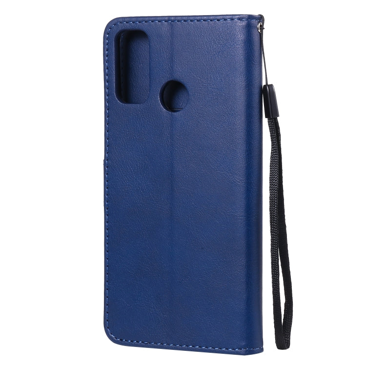 For Huawei P smart 2020 Solid Color Horizontal Flip Protective Leather Case with Holder & Card Slots & Wallet & Lanyard