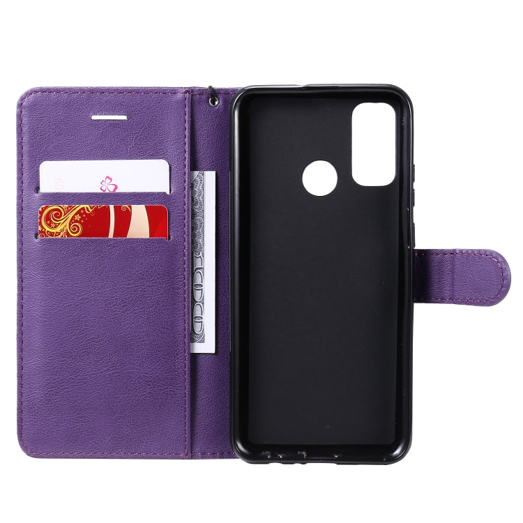For Huawei P smart 2020 Solid Color Horizontal Flip Protective Leather Case with Holder & Card Slots & Wallet & Lanyard