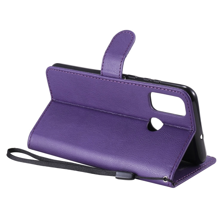 For Huawei P smart 2020 Solid Color Horizontal Flip Protective Leather Case with Holder & Card Slots & Wallet & Lanyard