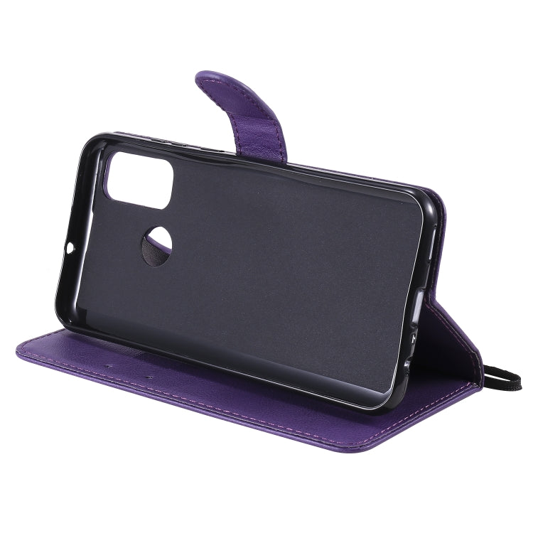 For Huawei P smart 2020 Solid Color Horizontal Flip Protective Leather Case with Holder & Card Slots & Wallet & Lanyard