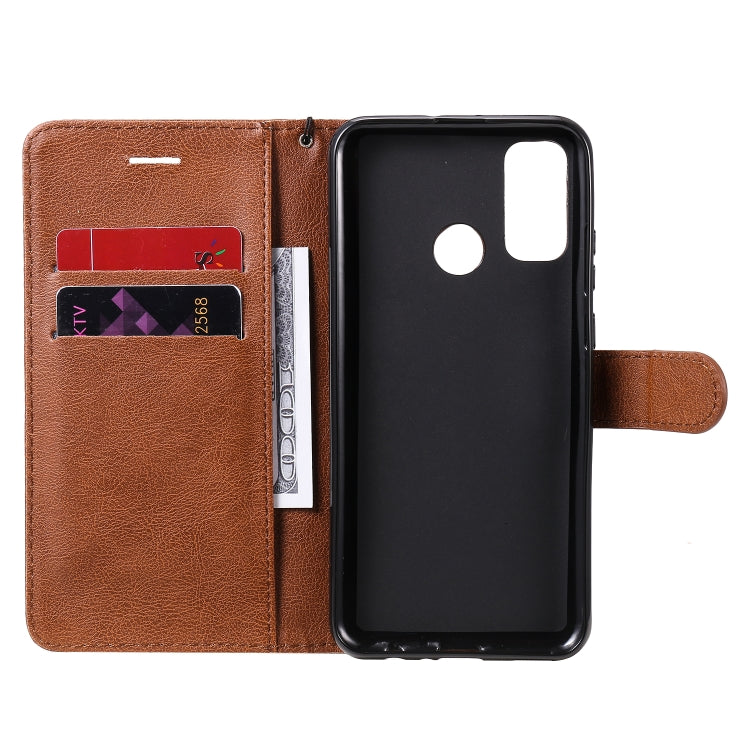 For Huawei P smart 2020 Solid Color Horizontal Flip Protective Leather Case with Holder & Card Slots & Wallet & Lanyard