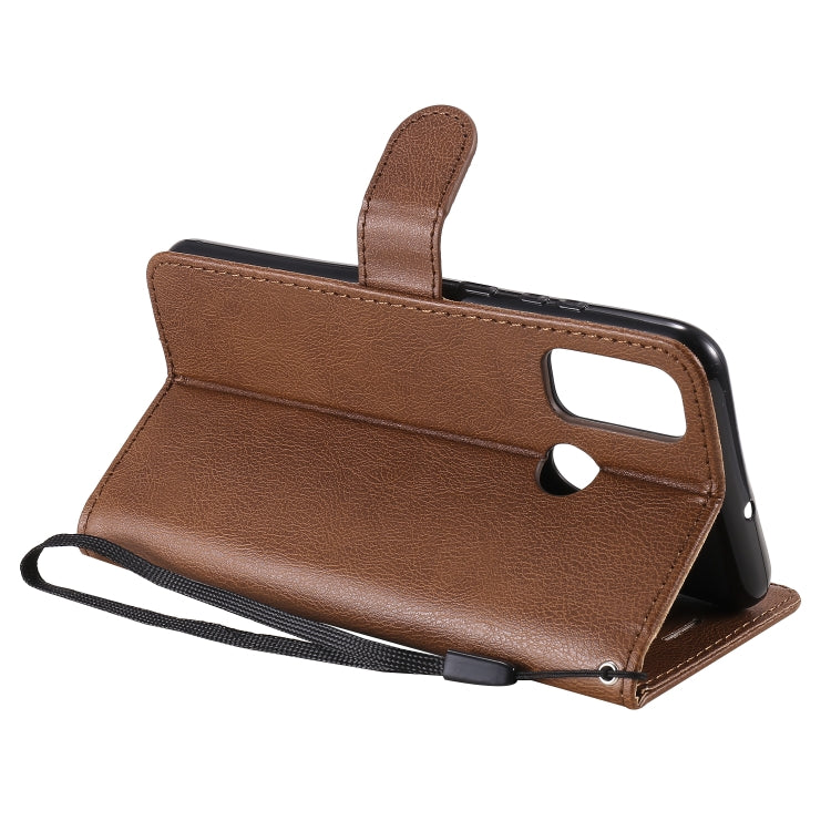 For Huawei P smart 2020 Solid Color Horizontal Flip Protective Leather Case with Holder & Card Slots & Wallet & Lanyard