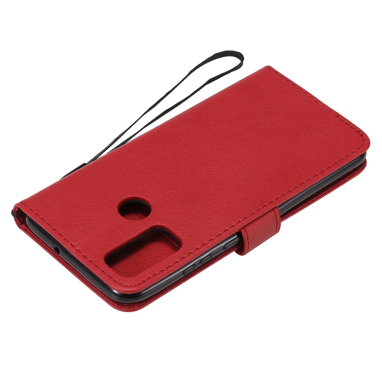 For Huawei P smart 2020 Solid Color Horizontal Flip Protective Leather Case with Holder & Card Slots & Wallet & Lanyard