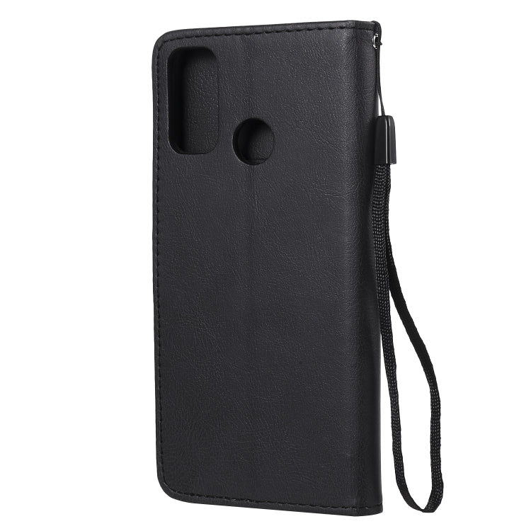 For Huawei P smart 2020 Solid Color Horizontal Flip Protective Leather Case with Holder & Card Slots & Wallet & Lanyard
