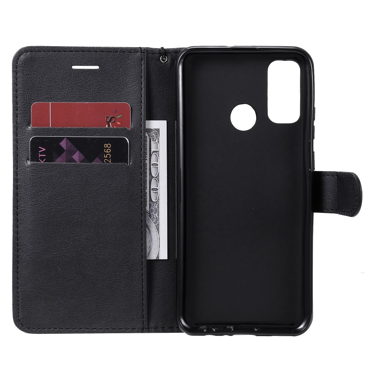 For Huawei P smart 2020 Solid Color Horizontal Flip Protective Leather Case with Holder & Card Slots & Wallet & Lanyard