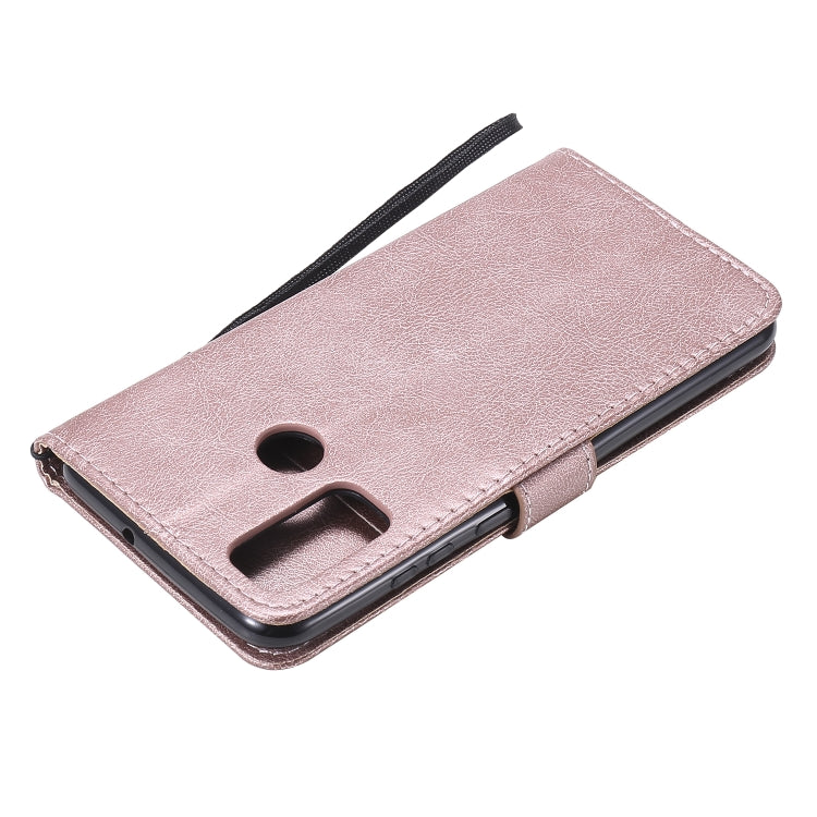 For Huawei P smart 2020 Solid Color Horizontal Flip Protective Leather Case with Holder & Card Slots & Wallet & Lanyard
