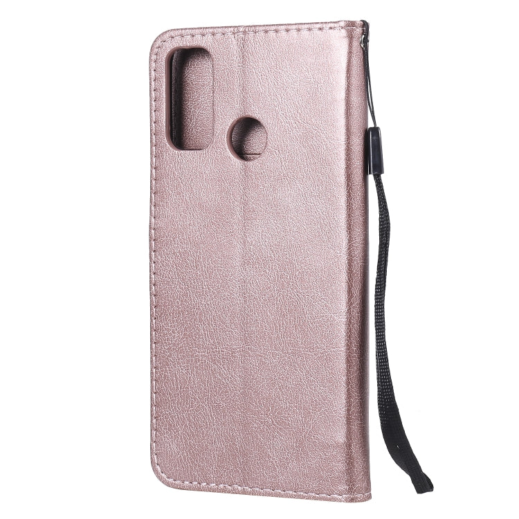 For Huawei P smart 2020 Solid Color Horizontal Flip Protective Leather Case with Holder & Card Slots & Wallet & Lanyard