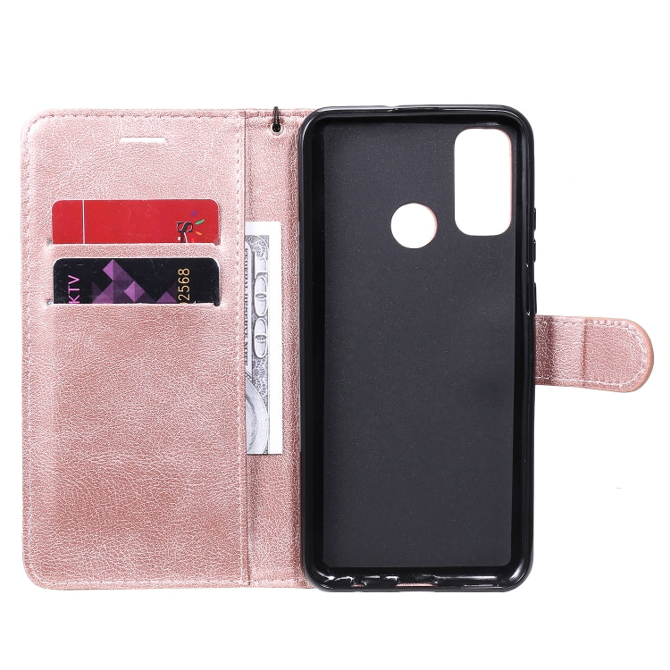 For Huawei P smart 2020 Solid Color Horizontal Flip Protective Leather Case with Holder & Card Slots & Wallet & Lanyard