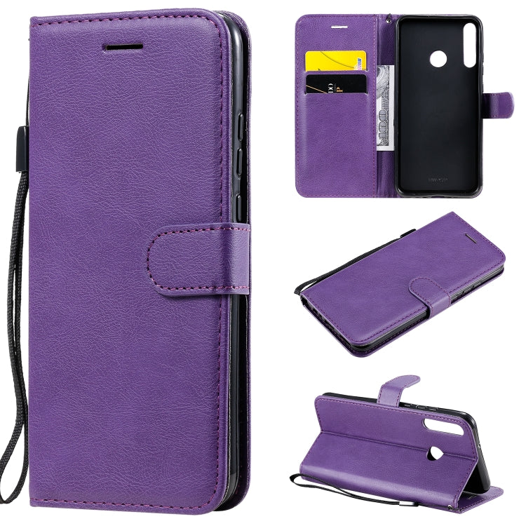 For Huawei P40 lite E / Y7p / Honor 9C Solid Color Horizontal Flip Protective Leather Case with Holder & Card Slots & Wallet & Lanyard
