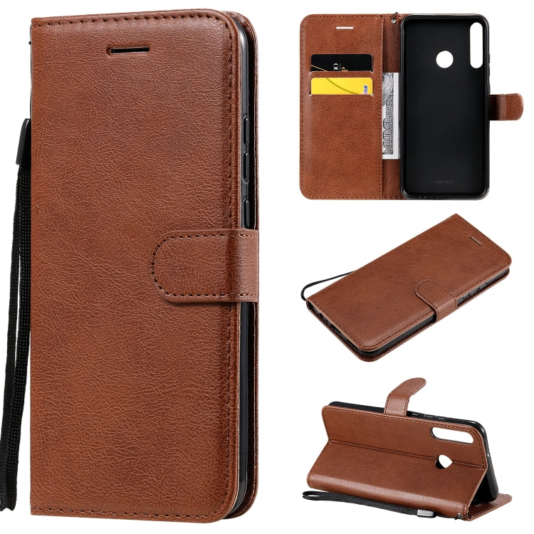 For Huawei P40 lite E / Y7p / Honor 9C Solid Color Horizontal Flip Protective Leather Case with Holder & Card Slots & Wallet & Lanyard