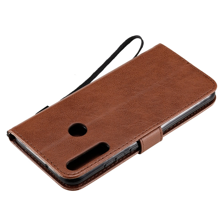 For Huawei P40 lite E / Y7p / Honor 9C Solid Color Horizontal Flip Protective Leather Case with Holder & Card Slots & Wallet & Lanyard