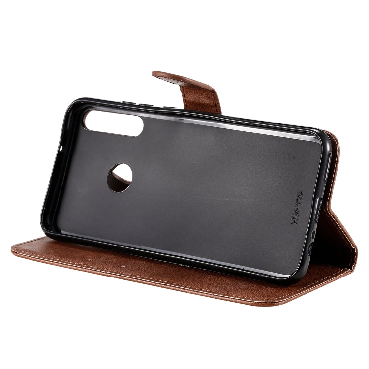 For Huawei P40 lite E / Y7p / Honor 9C Solid Color Horizontal Flip Protective Leather Case with Holder & Card Slots & Wallet & Lanyard