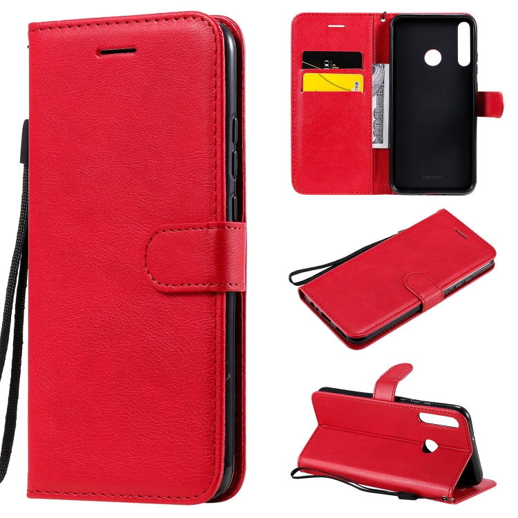 For Huawei P40 lite E / Y7p / Honor 9C Solid Color Horizontal Flip Protective Leather Case with Holder & Card Slots & Wallet & Lanyard