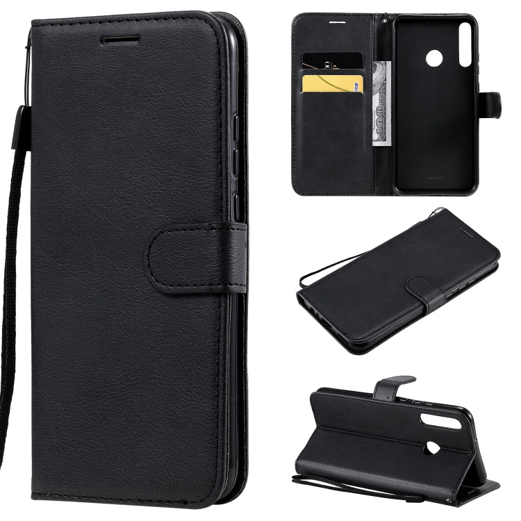 For Huawei P40 lite E / Y7p / Honor 9C Solid Color Horizontal Flip Protective Leather Case with Holder & Card Slots & Wallet & Lanyard
