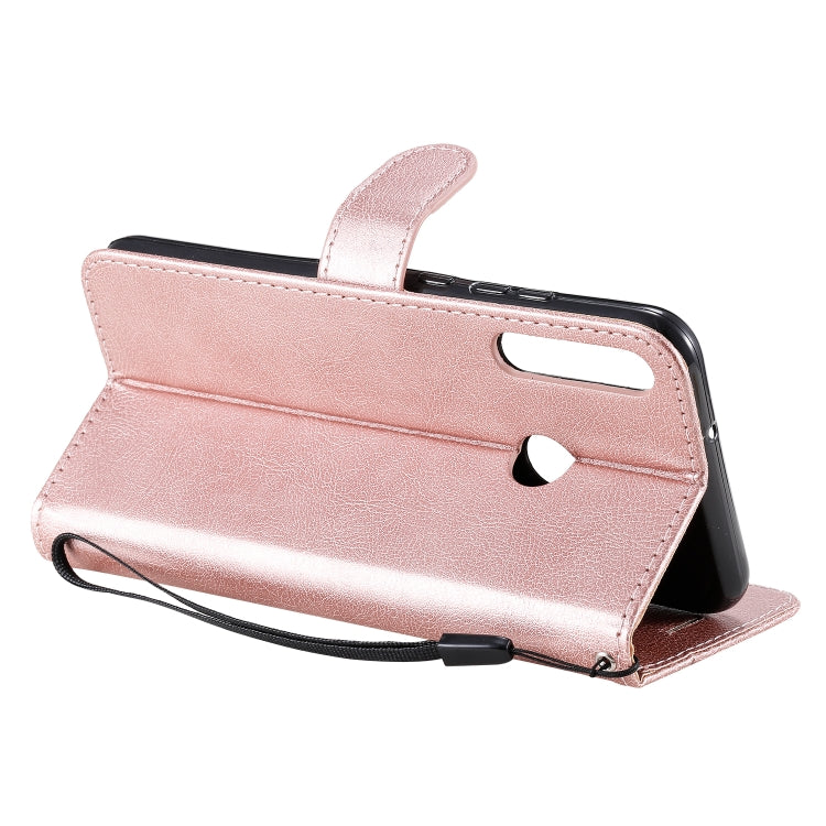 For Huawei P40 lite E / Y7p / Honor 9C Solid Color Horizontal Flip Protective Leather Case with Holder & Card Slots & Wallet & Lanyard