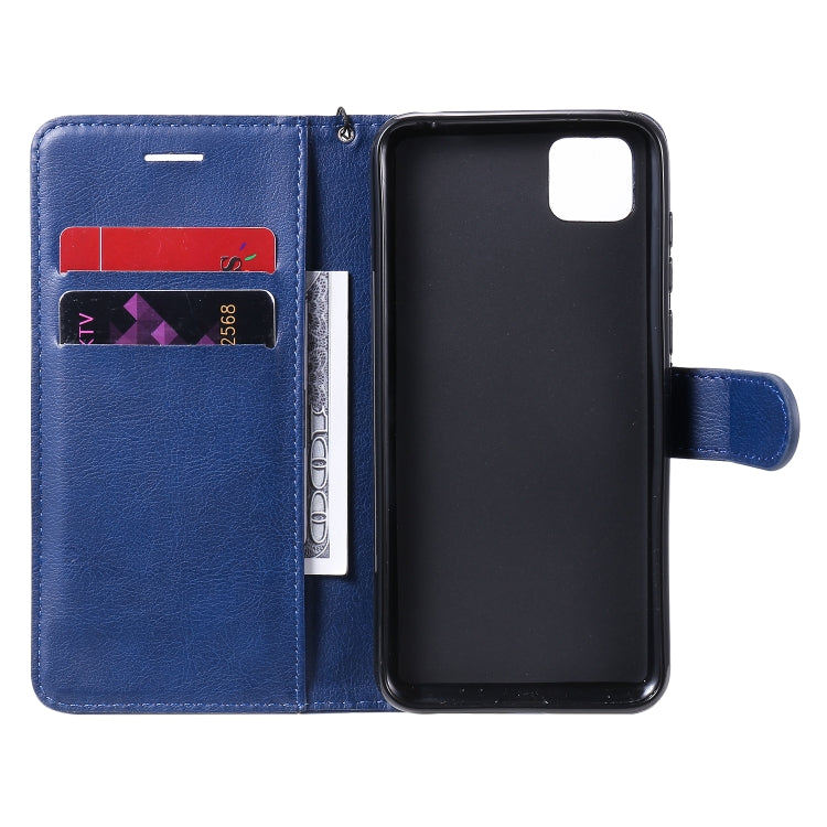 For Huawei Y5p / Honor 9S Solid Color Horizontal Flip Protective Leather Case with Holder & Card Slots & Wallet & Lanyard