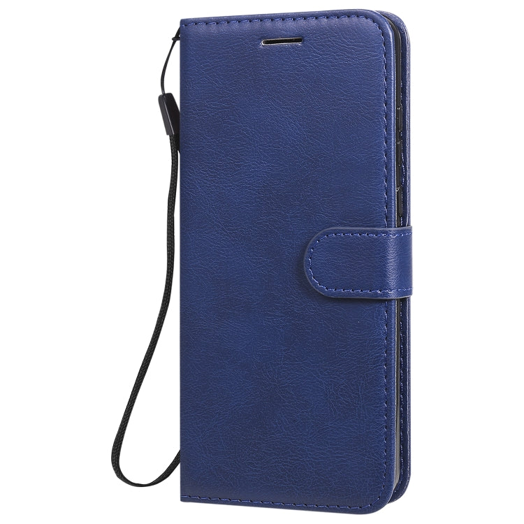 For Huawei Y6p Solid Color Horizontal Flip Protective Leather Case with Holder & Card Slots & Wallet & Lanyard