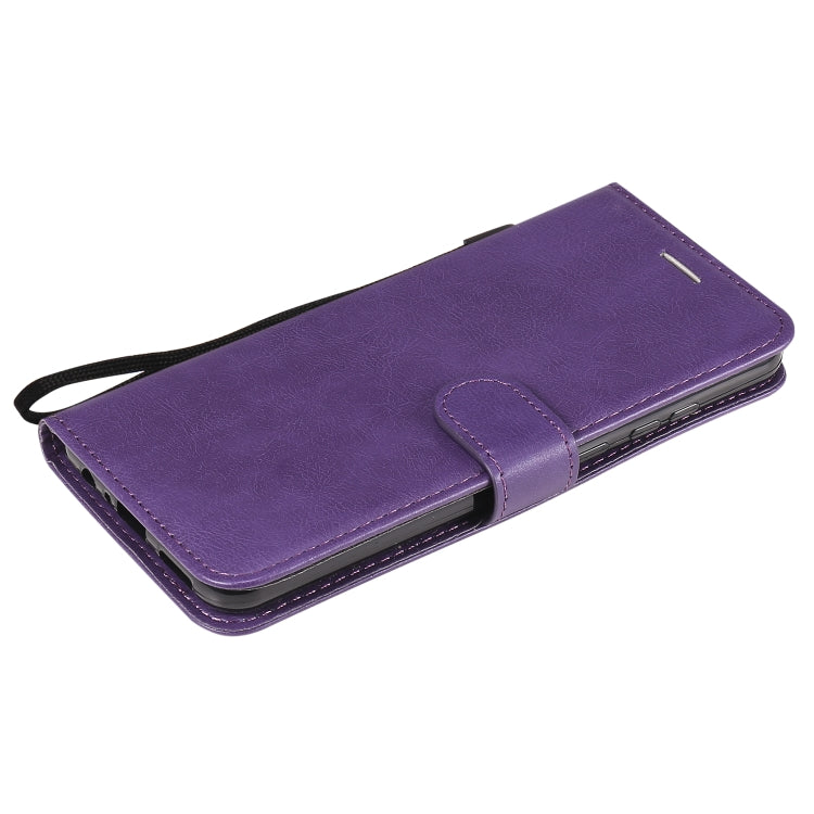 For Huawei Y6p Solid Color Horizontal Flip Protective Leather Case with Holder & Card Slots & Wallet & Lanyard