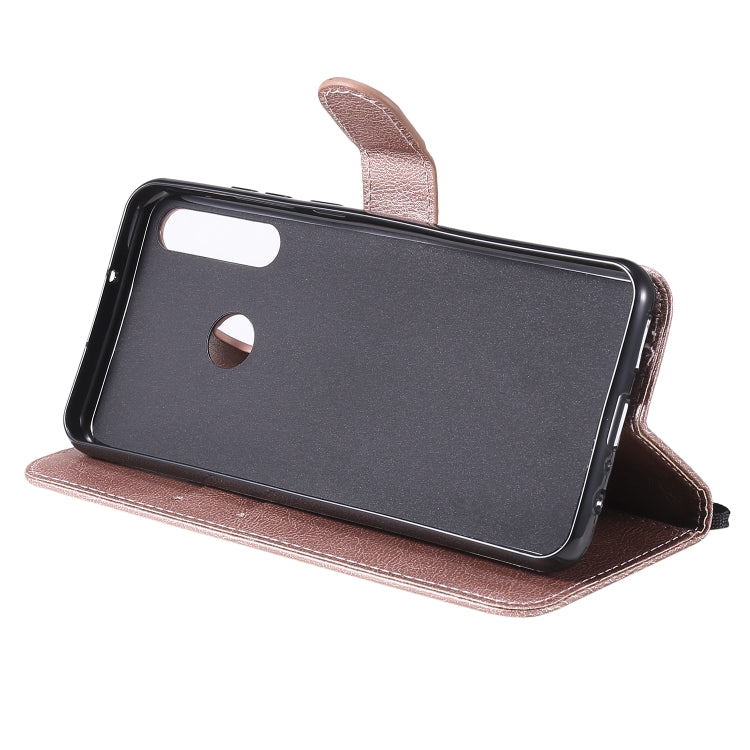 For Huawei Y6p Solid Color Horizontal Flip Protective Leather Case with Holder & Card Slots & Wallet & Lanyard