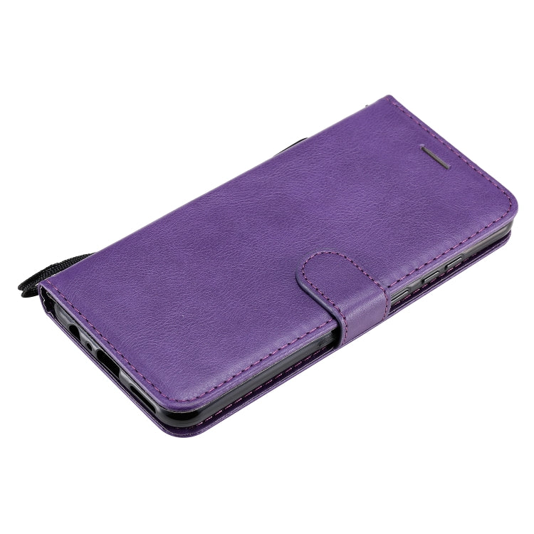 For Huawei Honor 9A Solid Color Horizontal Flip Protective Leather Case with Holder & Card Slots & Wallet & Lanyard