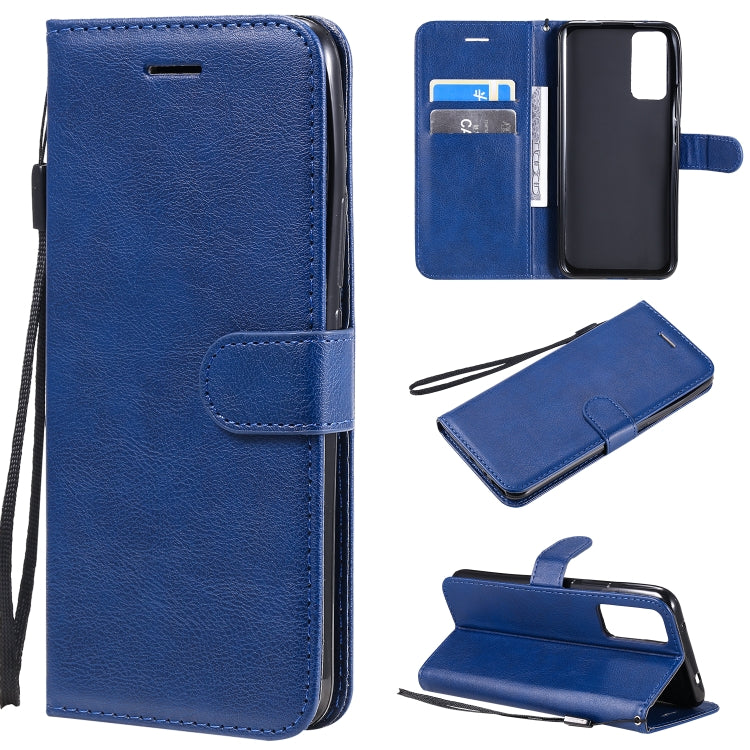 For Huawei Honor 30 Solid Color Horizontal Flip Protective Leather Case with Holder & Card Slots & Wallet & Lanyard