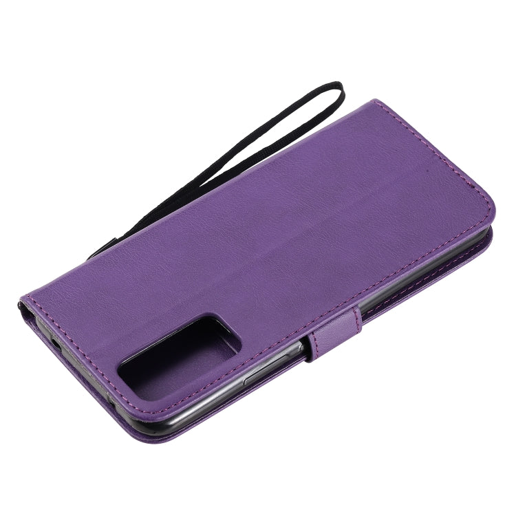 For Huawei Honor 30 Solid Color Horizontal Flip Protective Leather Case with Holder & Card Slots & Wallet & Lanyard
