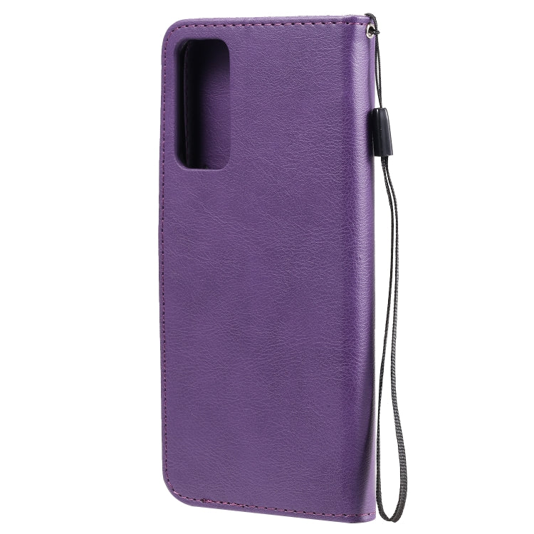 For Huawei Honor 30 Solid Color Horizontal Flip Protective Leather Case with Holder & Card Slots & Wallet & Lanyard